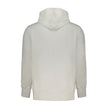 White Cotton Men Sweater with HoodInfuse your wardrobe with the timeless sophistication of Calvin Klein. This sleek white hooded sweatshirt boasts long sleeves and a central pocket, perfect for the modern trendsetter. Crafted from a luxurious blend of 95%