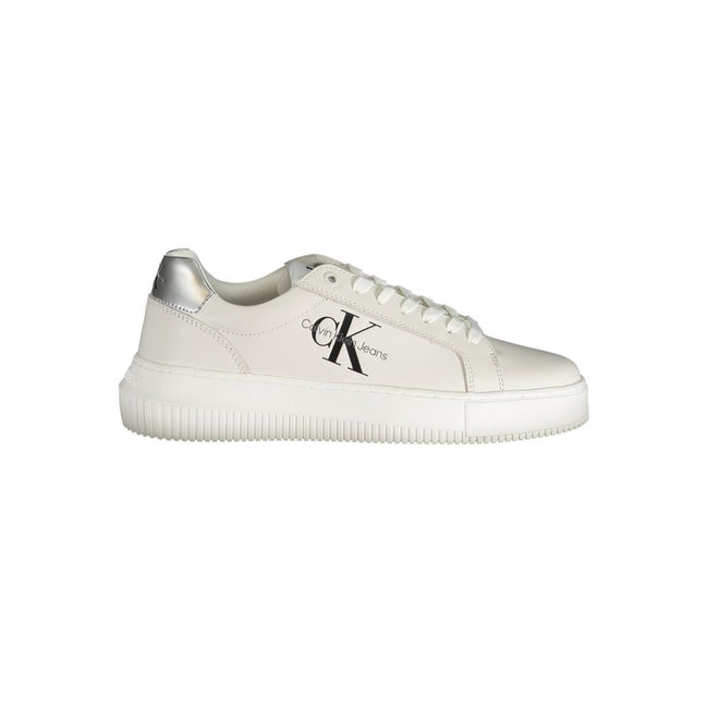 White Polyester SneakerSPORTS FOOTWEAR WITH LACES, CONTRAST DETAILS, PRINT, LOGO, 50% RECYCLED THERMOPLASTIC RUBBERWhite Polyester Sneaker${tagsCalvin KleinAulae White Polyester Sneaker Calvin KleinAulae White Polyester Sneaker SPORTS FOOTWEAR WITH LACES,