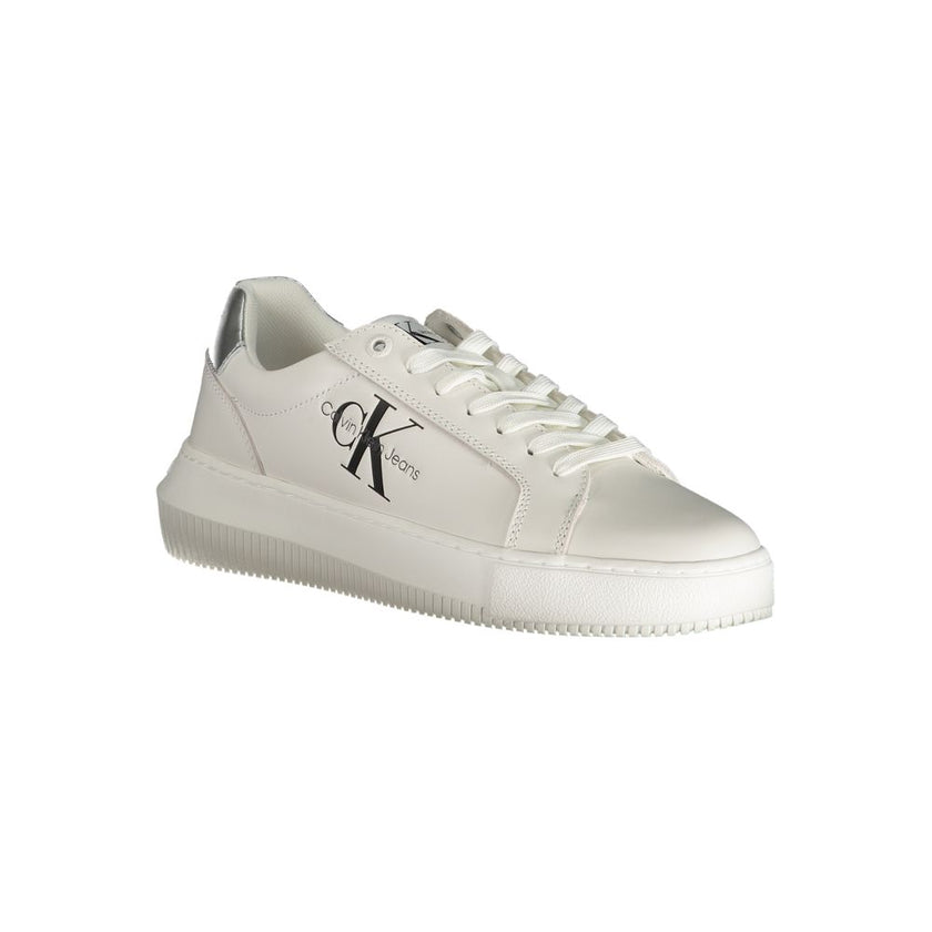 White Polyester SneakerSPORTS FOOTWEAR WITH LACES, CONTRAST DETAILS, PRINT, LOGO, 50% RECYCLED THERMOPLASTIC RUBBERWhite Polyester Sneaker${tagsCalvin KleinAulae White Polyester Sneaker Calvin KleinAulae White Polyester Sneaker SPORTS FOOTWEAR WITH LACES,