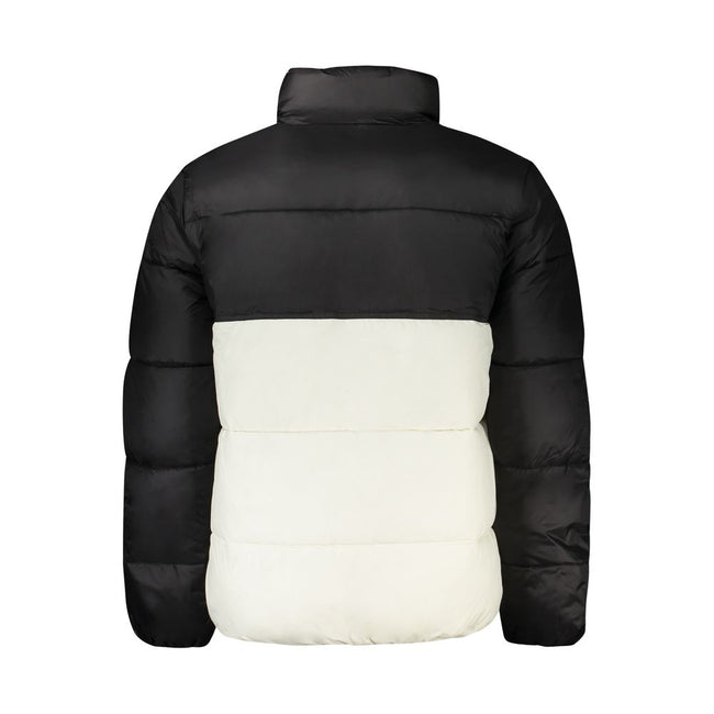 White Polyester Men JacketExude modern sophistication with Calvin Klein’s striking white jacket, meticulously crafted for the contemporary man. Its sleek silhouette, punctuated by contrasting black details and the iconic CK logo, makes a bold statement in