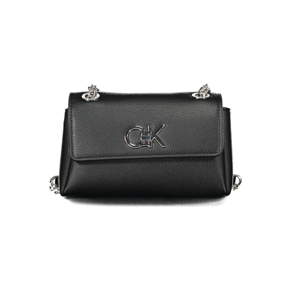 Black Polyethylene Women HandbagExperience the pinnacle of urban elegance with Calvin Klein’s latest handbag masterpiece. Showcasing a sleek black 100% polyethylene composition, this accessory is the epitome of chic sophistication with a practical edge. T