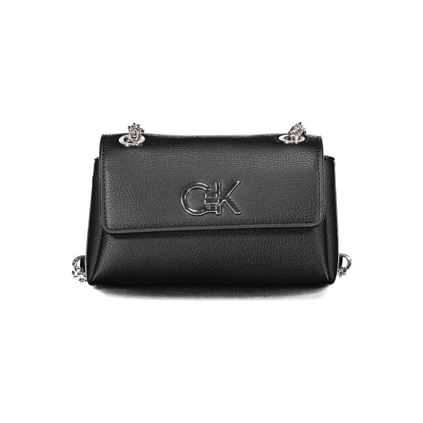 Black Polyethylene Women HandbagExperience the pinnacle of urban elegance with Calvin Klein’s latest handbag masterpiece. Showcasing a sleek black 100% polyethylene composition, this accessory is the epitome of chic sophistication with a practical edge. T