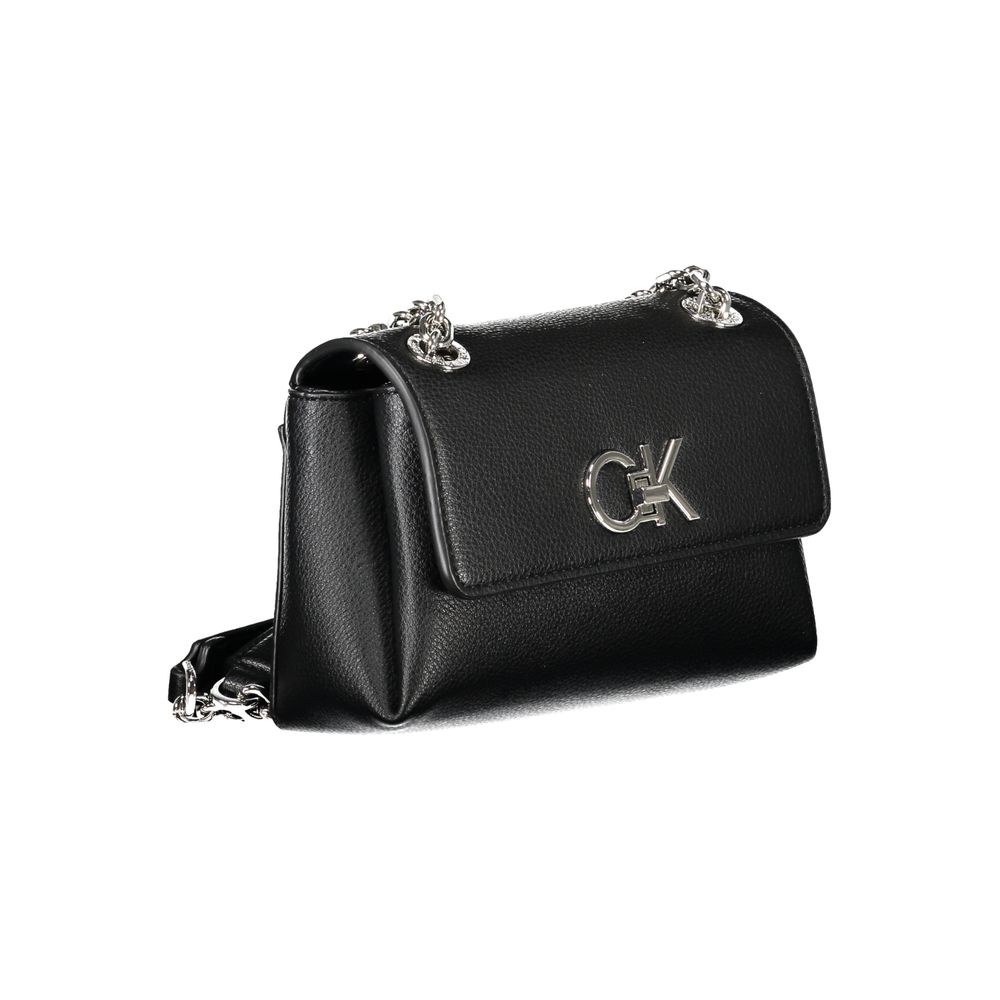 Black Polyethylene Women HandbagExperience the pinnacle of urban elegance with Calvin Klein’s latest handbag masterpiece. Showcasing a sleek black 100% polyethylene composition, this accessory is the epitome of chic sophistication with a practical edge. T