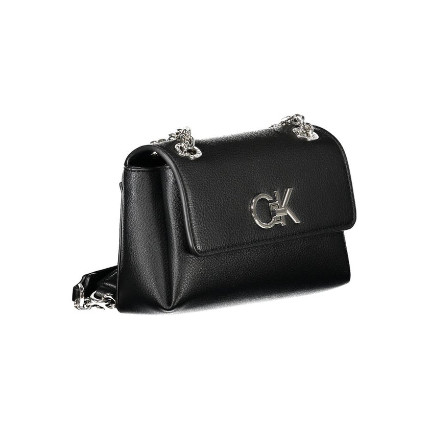 Black Polyethylene Women HandbagExperience the pinnacle of urban elegance with Calvin Klein’s latest handbag masterpiece. Showcasing a sleek black 100% polyethylene composition, this accessory is the epitome of chic sophistication with a practical edge. T