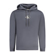 Blue Cotton Men SweaterElevate your casual wardrobe with the Calvin Klein Long Sleeve Hoodie, an embodiment of modern comfort with a sustainable twist. Meticulously crafted from a blend that includes 20% recycled cotton, it makes fashion forwardness an ec