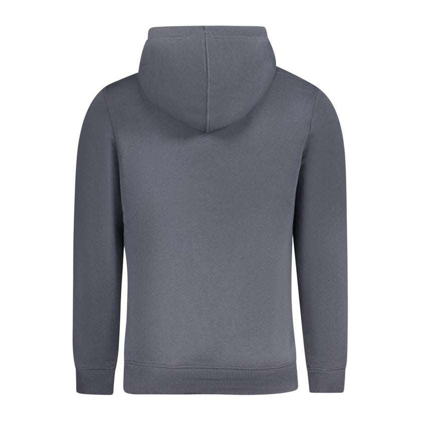 Blue Cotton Men SweaterElevate your casual wardrobe with the Calvin Klein Long Sleeve Hoodie, an embodiment of modern comfort with a sustainable twist. Meticulously crafted from a blend that includes 20% recycled cotton, it makes fashion forwardness an ec