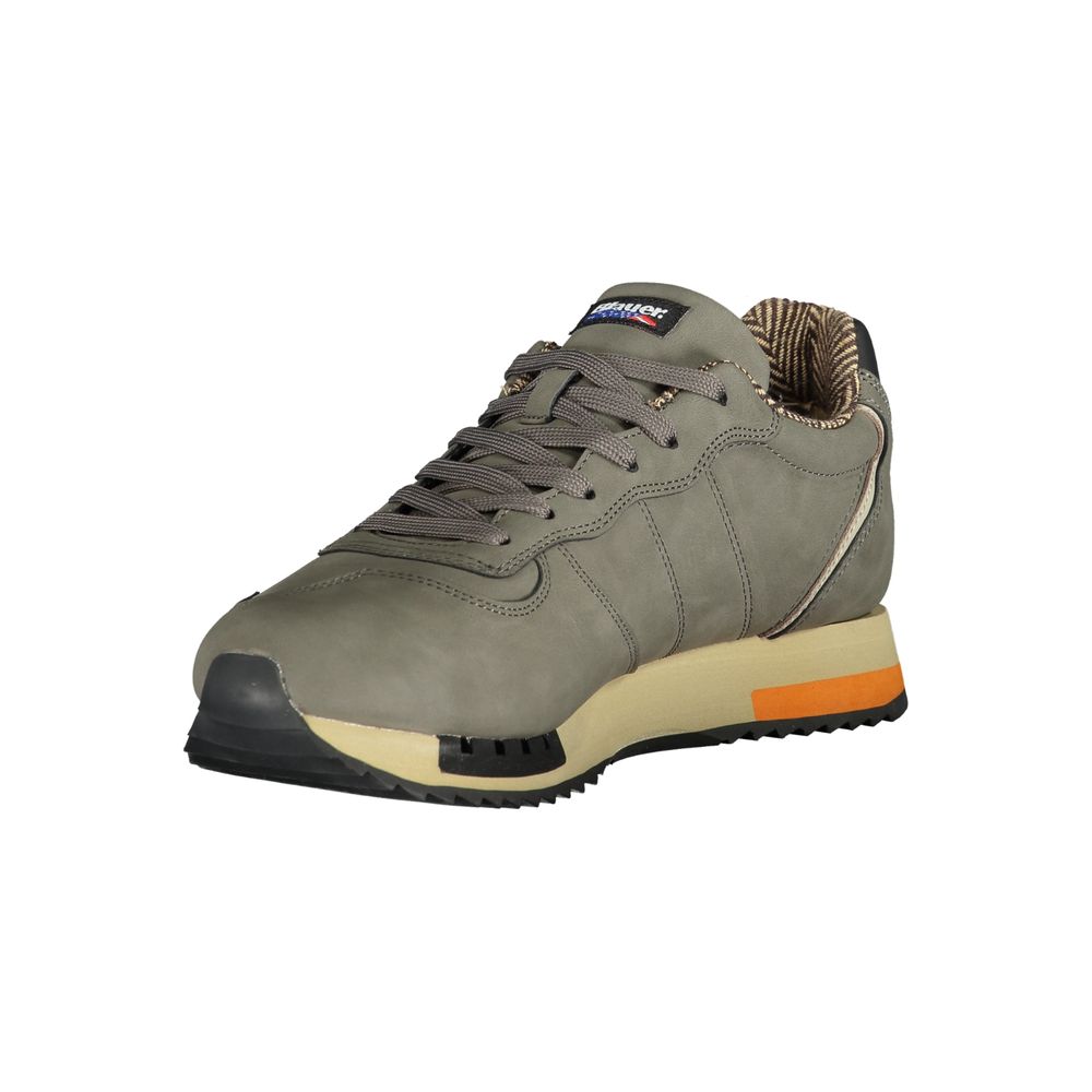 Grigio Leather Men's Sneaker with Removable Footbed