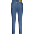 Blue Cotton Women JeansElevate your denim game with the Calvin Klein Mom Jeans, where timeless style meets sustainable chic. Crafted with 20% recycled cotton, these jeans don’t just look good, they’re a nod to conscious fashion. The classic five-pocket de