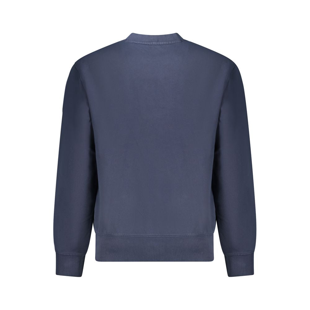 Blue Cotton Men SweaterElevate your casualwear with the timeless sophistication of Hugo Boss. This sleek long sleeve sweatshirt, designed with attention to detail, features an exquisitely embroidered logo that takes center stage. Crafted from premium orga