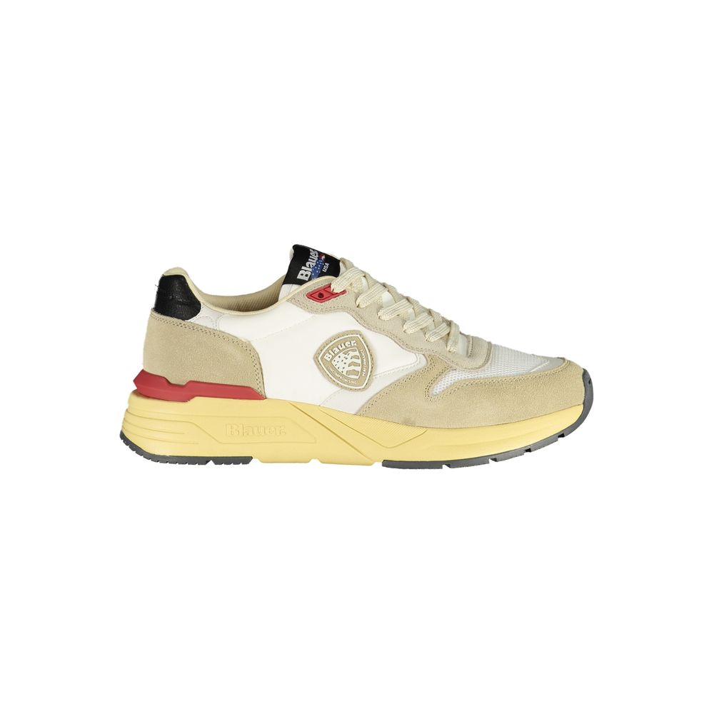 Beige Polyurethan-Sneaker für Herren