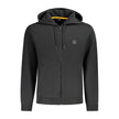 Black Cotton Men SweaterStep into the realm of high-end fashion with the exclusive Hugo Boss hooded sweatshirt. Crafted in luxuriously brushed cotton, experience comfort with a touch of class. The sleek black colorway complements the structured design, fe