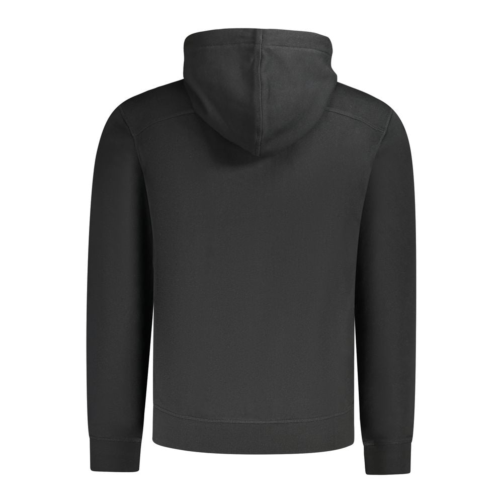 Black Cotton Men SweaterStep into the realm of high-end fashion with the exclusive Hugo Boss hooded sweatshirt. Crafted in luxuriously brushed cotton, experience comfort with a touch of class. The sleek black colorway complements the structured design, fe