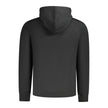 Black Cotton Men SweaterStep into the realm of high-end fashion with the exclusive Hugo Boss hooded sweatshirt. Crafted in luxuriously brushed cotton, experience comfort with a touch of class. The sleek black colorway complements the structured design, fe