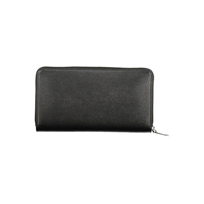Black Polyethylene Women WalletElevate your accessory ensemble with the sleek and sophisticated Calvin Klein wallet, crafted for the modern trendsetter. This eco-conscious gem, made from recycled polyester, is not just a statement in fashion but responsib