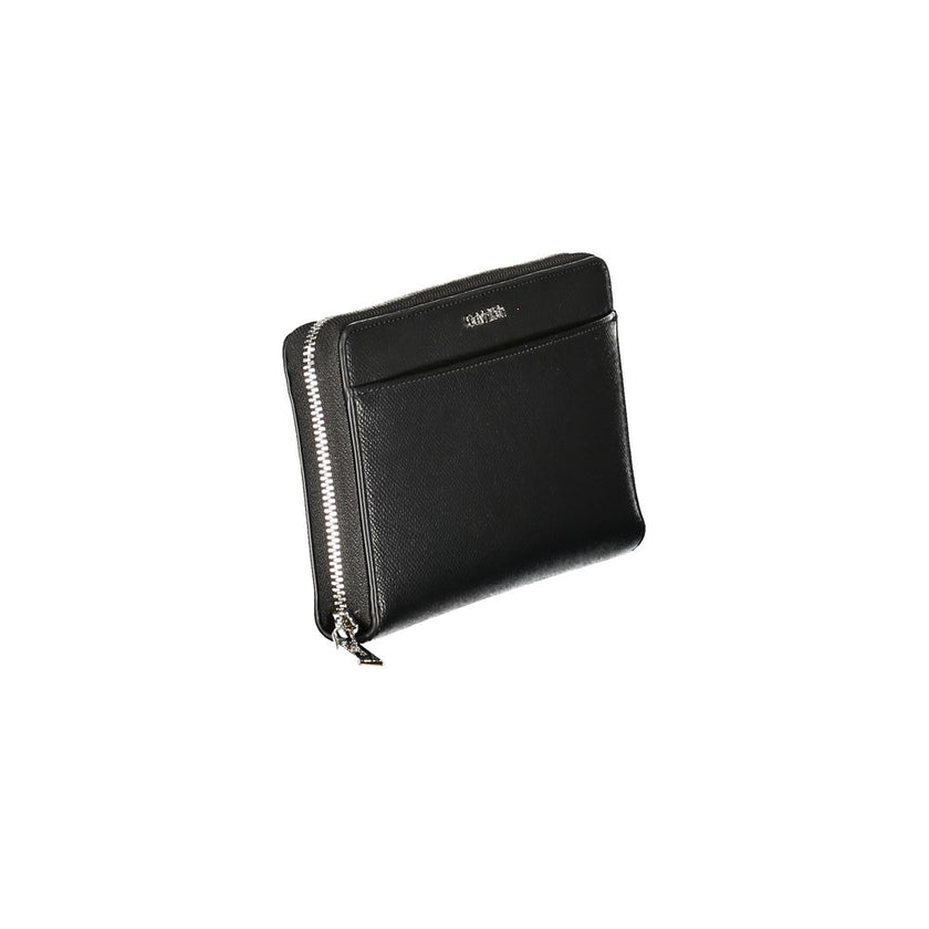 Black Polyethylene Women WalletElevate your accessory ensemble with the sleek and sophisticated Calvin Klein wallet, crafted for the modern trendsetter. This eco-conscious gem, made from recycled polyester, is not just a statement in fashion but responsib