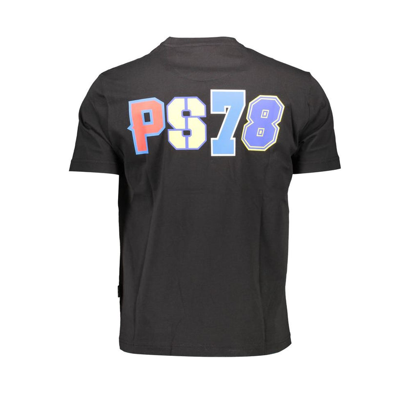Black Cotton Men T-ShirtElevate your wardrobe with the bold sophistication of Plein Sport. This short sleeve t-shirt is the epitome of streetwear chic, featuring a prominent print and the iconic logo taking center stage. The crew neck cut and striking con