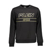 Black Cotton Men SweaterInfuse your wardrobe with the bold spirit of Plein Sport. This black sweatshirt exudes confidence with its sharp contrasting details and striking logo print. Crafted with a gritty edge, it’s the perfect piece for those who dare to