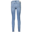 Blue Cotton Women JeansDress to impress with these figure-flattering Calvin Klein skinny jeans, designed to make a statement wherever you go. The washed effect and iconic logo exude effortless chic, ensuring you steal the spotlight with every step. Ideal