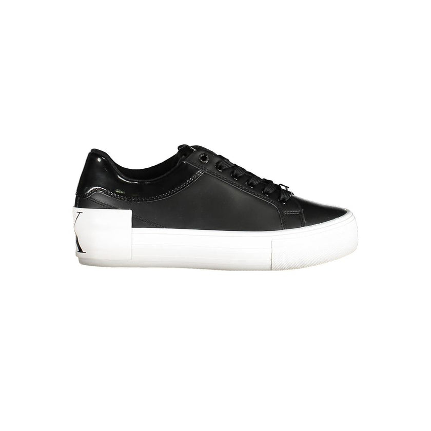 Black Polyester SneakerSPORTS SHOE WITH LACES, 3 CM PLATFORM, PRINT, APPLICATION, CONTRASTING DETAILS, LOGO, 50% RECYCLED POLYESTERBlack Polyester Sneaker${tagsCalvin KleinAulae Black Polyester Sneaker Calvin KleinAulae Black Polyester Sneaker SPORTS SHOE