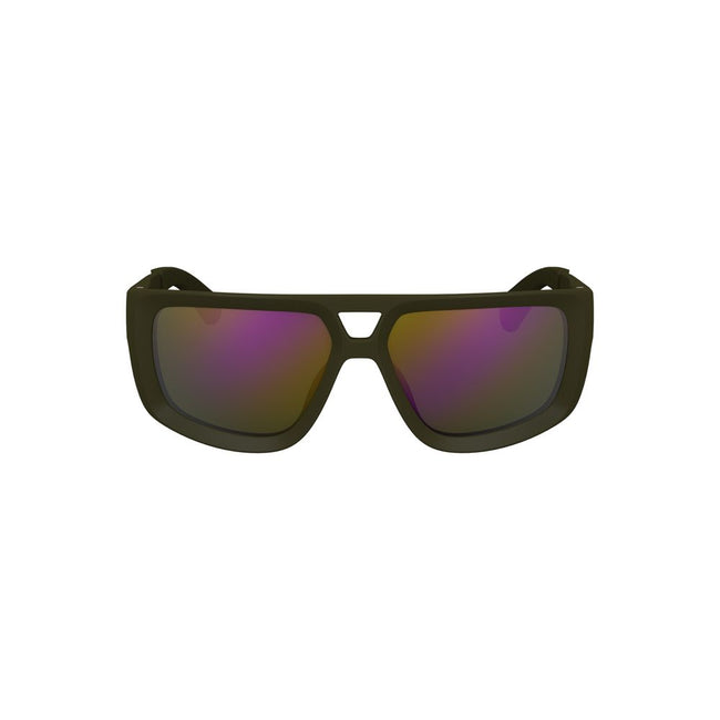 Green Plastic Men SunglassIndulge in the epitome of sophistication with these Calvin Klein sunglasses, designed for the fashion-forward individual. Their square lenses, framed in durable injected plastic, offer a modern charm with contrasting details that