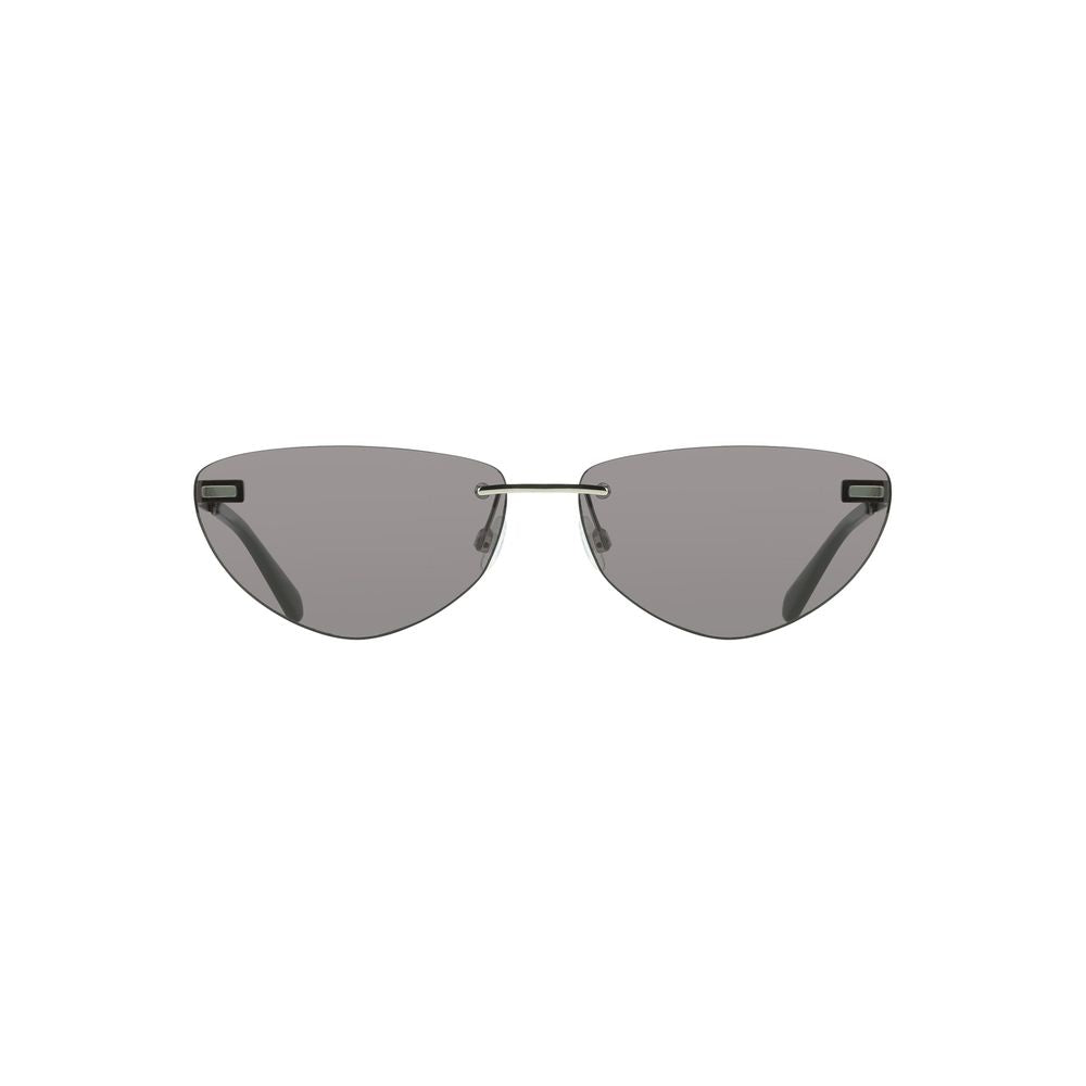 Black Metal Women SunglassUnveil your most enigmatic allure with Calvin Klein’s quintessential eyewear—a statement of sophistication. These sunglasses, featuring a sleek metal frame and drop-shaped smoke lenses, capture the essence of contemporary eleganc
