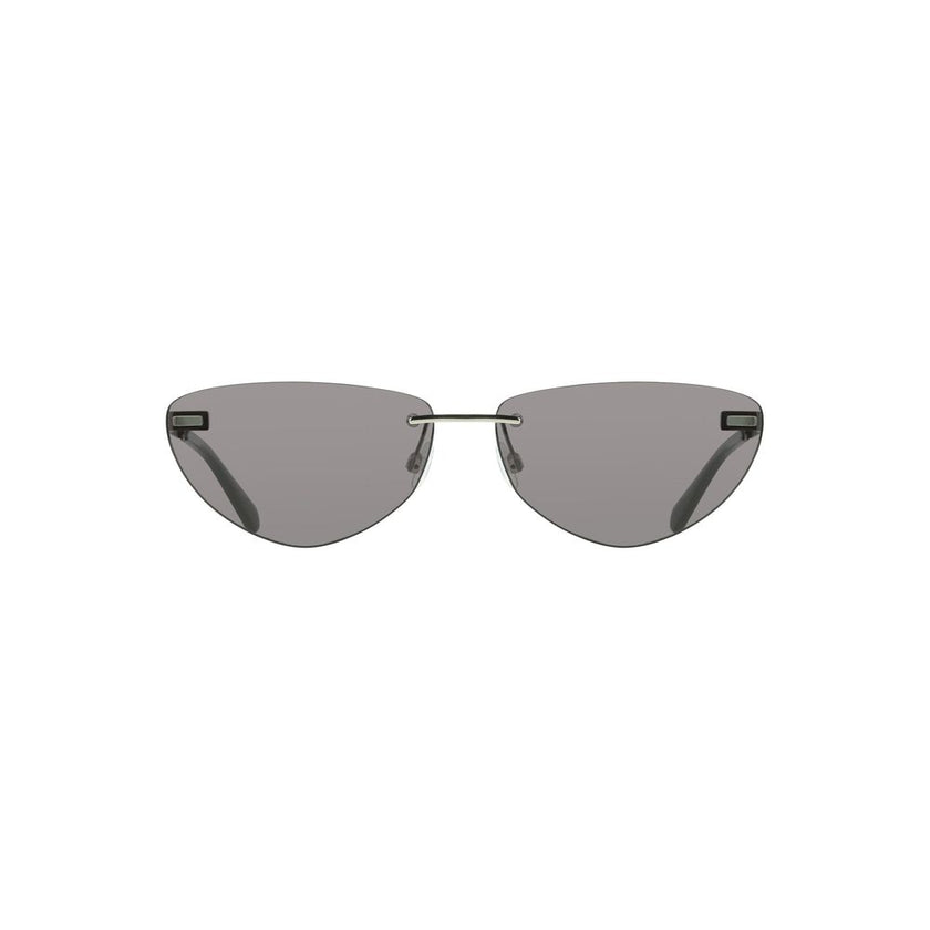 Black Metal Women SunglassUnveil your most enigmatic allure with Calvin Klein’s quintessential eyewear—a statement of sophistication. These sunglasses, featuring a sleek metal frame and drop-shaped smoke lenses, capture the essence of contemporary eleganc
