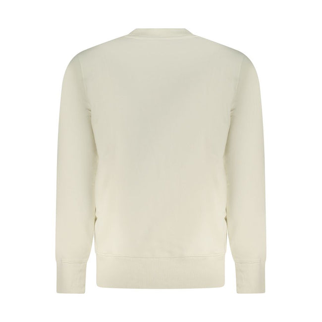 Beige Cotton Men SweaterElevate your everyday cool with this Calvin Klein Long Sleeve Sweatshirt, blending premium comfort with iconic style. Crafted for the fashion-forward, the brushed fabric offers a luxurious touch against your skin, while the standou
