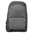 Black Polyester Men BackpackDiscover the epitome of urban sophistication with Calvin Klein’s sleek black backpack, designed for the modern trendsetter. Crafted to perfection with 51% sturdy polyester and a conscious touch of 49% polyethylene, this backpac