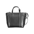 Black Polyester Women HandbagElevate your everyday style with the sophistication of Calvin Klein. This handbag is a testament to sleek aesthetics, featuring a pair of sturdy handles, an adjustable and removable shoulder strap for versatile carrying option