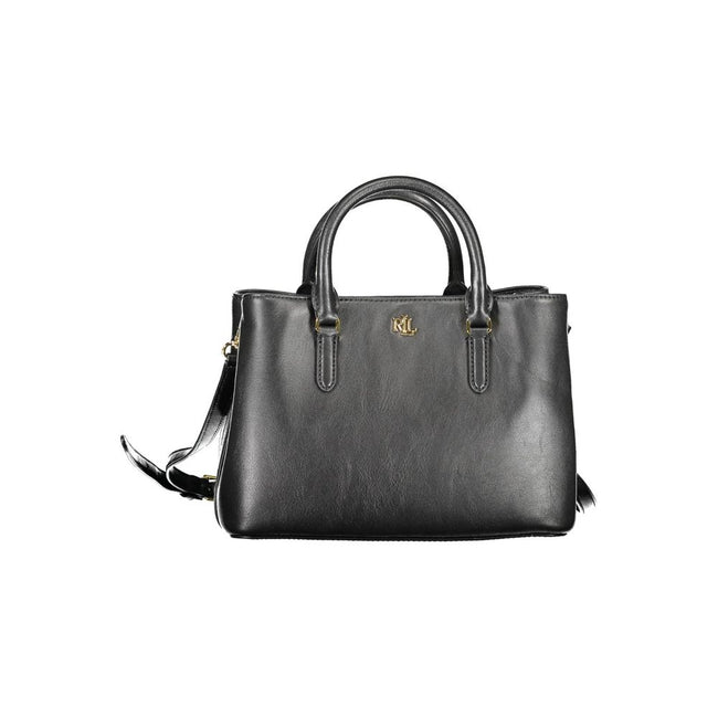 Black Leather Handbagbag with 2 handles, adjustable and removable shoulder strap, 2 compartments, 1 central pocket, 1 inside pocket, internal space formed by card, closure with snap hook and zip, logoBlack Leather Handbag${tagsRalph LaurenAulae Black Leat