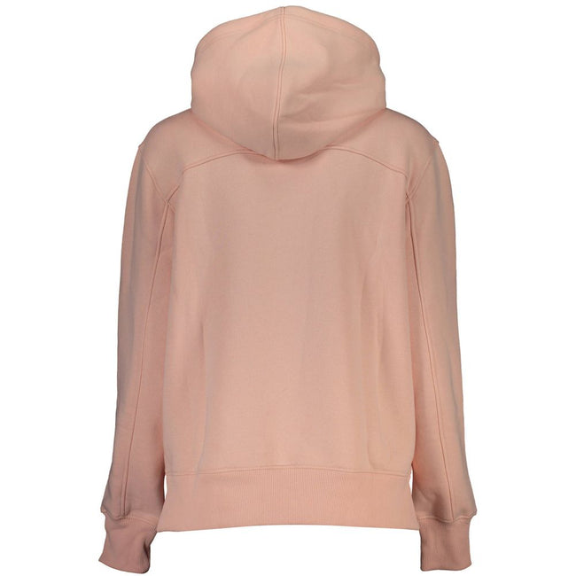 Pink Cotton Women SweaterStep into the season with a statement in this Calvin Klein sweatshirt, where comfort meets iconic style. Crafted with 20% recycled cotton, this eco-conscious choice reflects your commitment to the environment without compromising