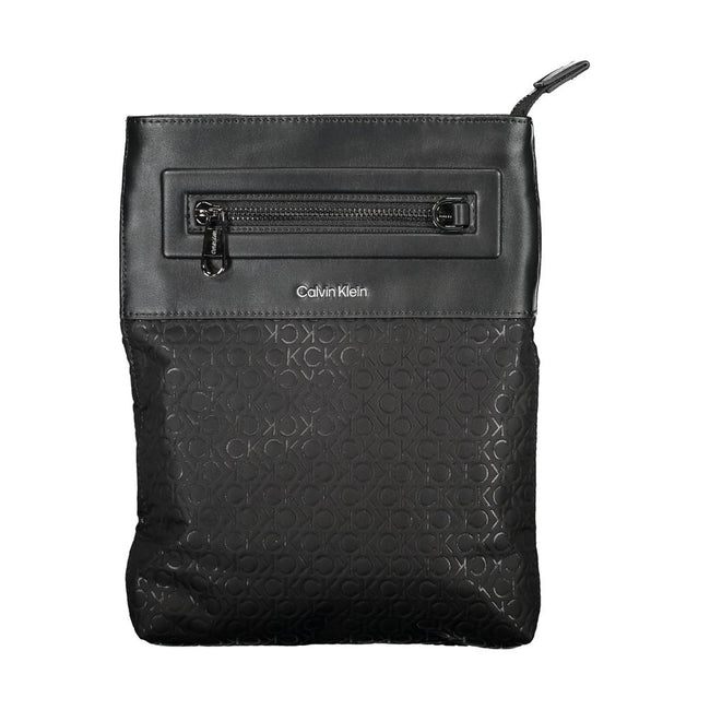 Eco-Conscious Sleek Black Shoulder BagEmbrace style and sustainability with Calvin Klein’s shoulder bag designed for the modern individual. Featuring a comfortable adjustable strap, this sleek black bag offers practicality with two external pockets and an