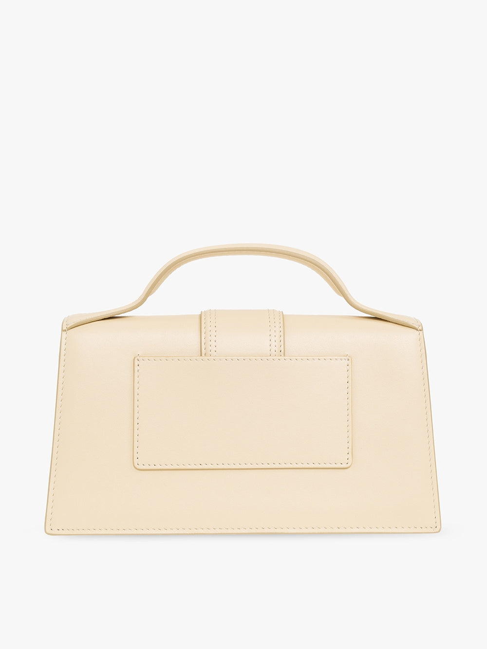 Le Grand Bambino Beige BagJACQUEMUS Gorgeous brand new, 100% Authentic Jacquemus Le Grand Bambino Beige Bag. Model: 213BA007-3060-120 Color: Beige with Gold Hardware Material: Leather Beige with adjustable shoulder strap – Small handle – Removable shoulde