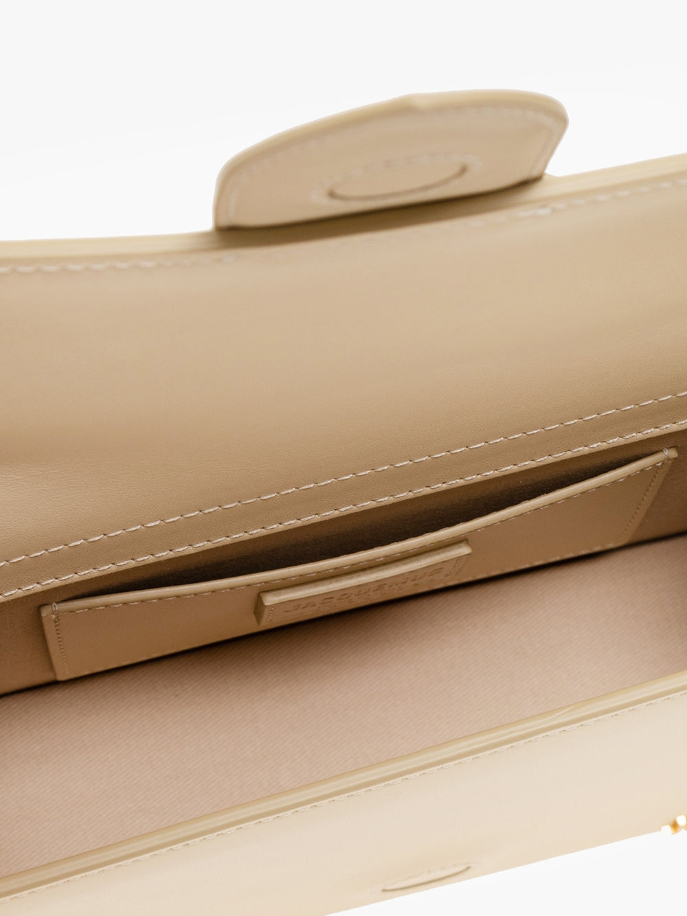 Le Grand Bambino Beige BagJACQUEMUS Gorgeous brand new, 100% Authentic Jacquemus Le Grand Bambino Beige Bag. Model: 213BA007-3060-120 Color: Beige with Gold Hardware Material: Leather Beige with adjustable shoulder strap – Small handle – Removable shoulde