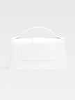 Le Grand Bambino White BagJACQUEMUS Gorgeous brand new, 100% Authentic Jacquemus Le Grand Bambino White Bag. Model: 213BA007-3000-100 Color: White with Gold Hardware Material: Leather – Adjustable shoulder strap – Small handle – Removable shoulder strap –
