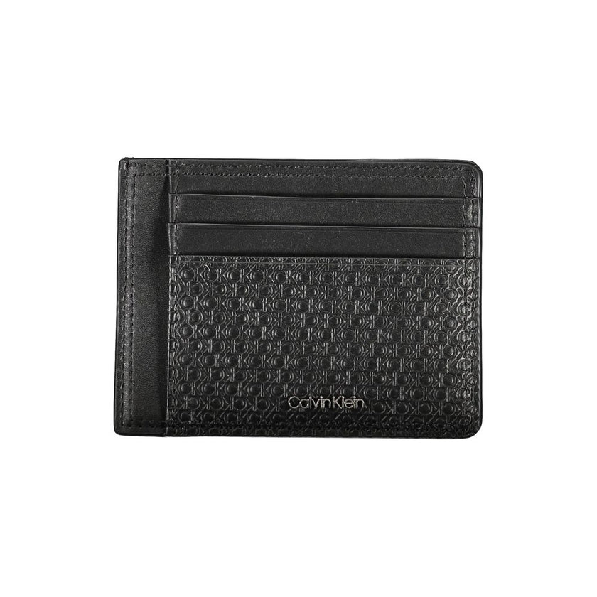 Sleek Black Leather Coin Purse with Card HolderKeep your essentials organized in style with this sophisticated black leather coin purse from Calvin Klein. Perfect for those who appreciate minimalistic elegance paired with functionality. The card holder fe
