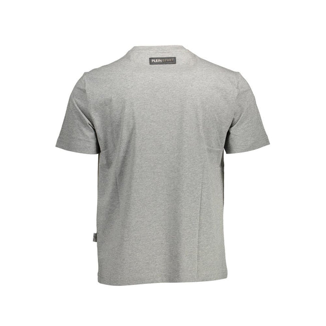 Brown Cotton Men T-ShirtElevate your wardrobe with the unmistakable edge of Plein Sport. This brown T-shirt is more than just a basic—it’s a statement. With short sleeves and a classic crew neck, this piece is highlighted by contrasting details that catch