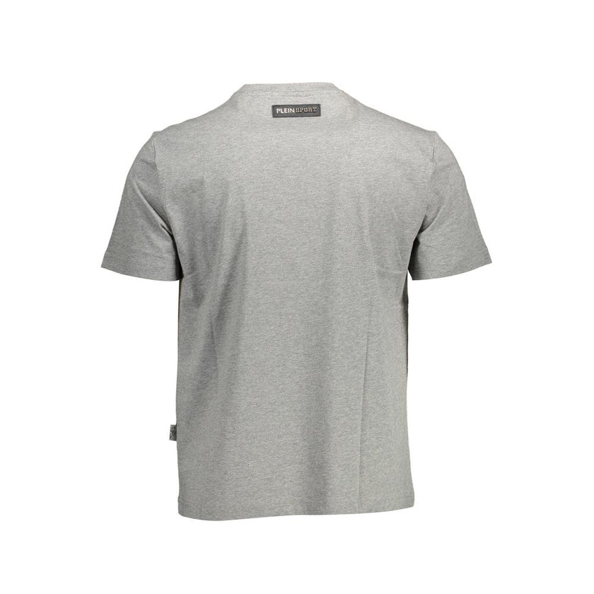 Brown Cotton Men T-ShirtElevate your wardrobe with the unmistakable edge of Plein Sport. This brown T-shirt is more than just a basic—it’s a statement. With short sleeves and a classic crew neck, this piece is highlighted by contrasting details that catch