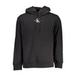 Black Cotton Men's Sweater HoodieElevate your everyday style with the Calvin Klein edge. This bold, black sweatshirt is more than just comfort—it’s a statement. Crafted with a blend of premium cotton and polyester, featuring an eye-catching mix of embroid