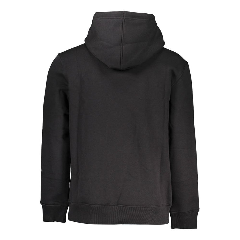 Black Cotton Men's Sweater HoodieElevate your everyday style with the Calvin Klein edge. This bold, black sweatshirt is more than just comfort—it’s a statement. Crafted with a blend of premium cotton and polyester, featuring an eye-catching mix of embroid