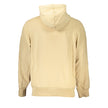Beige Cotton Men SweaterDiscover the epitome of contemporary luxury with Calvin Klein’s stunning hooded sweatshirt. Meticulously crafted from 95% regenerative cotton, this beige marvel prioritizes sustainability without sacrificing style. Its brushed text