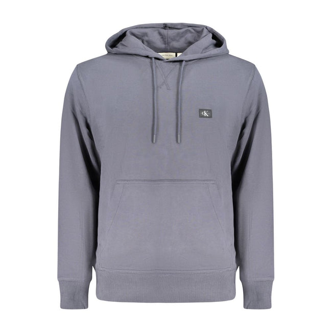 Blue Cotton Men SweaterCrafted by the iconic Calvin Klein, this long-sleeved hooded sweatshirt is the epitome of comfort fused with style. Made with 95% regenerative cotton, it’s a sustainable choice that doesn’t compromise on luxury. Exquisitely brushed