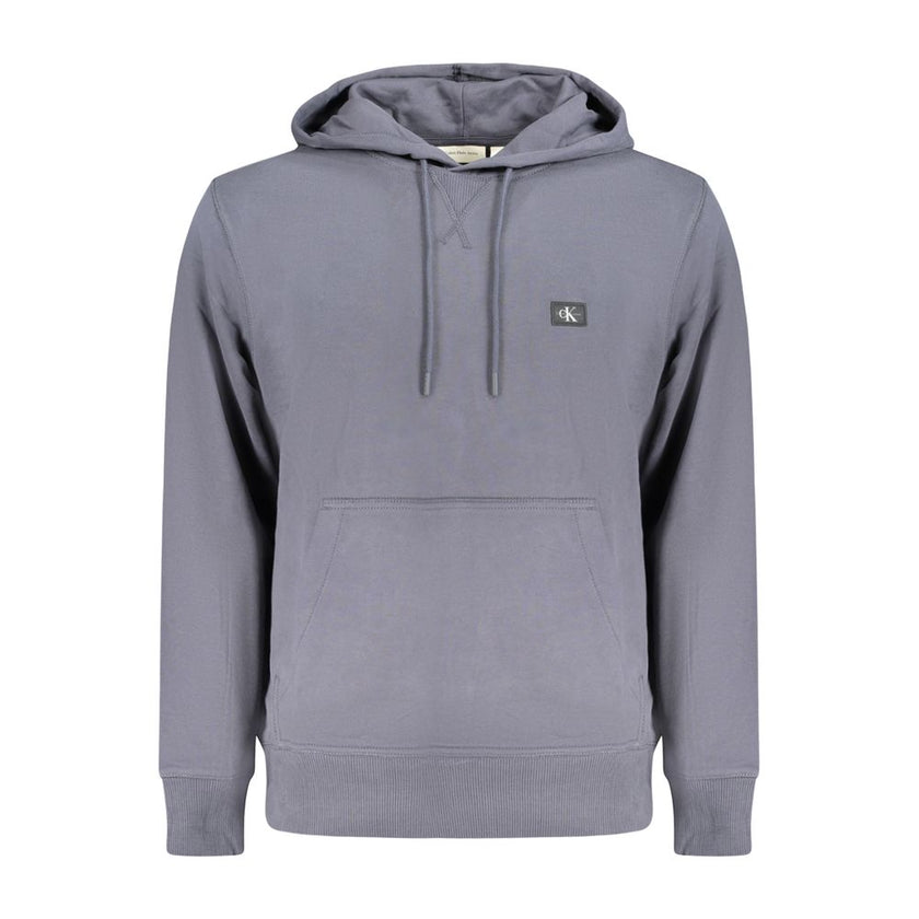 Blue Cotton Men SweaterCrafted by the iconic Calvin Klein, this long-sleeved hooded sweatshirt is the epitome of comfort fused with style. Made with 95% regenerative cotton, it’s a sustainable choice that doesn’t compromise on luxury. Exquisitely brushed