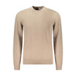 Beige Cotton Men SweaterElevate your wardrobe with the quintessence of sophistication in this Hugo Boss long-sleeved sweater. Tailored from 100% cotton for maximum comfort, its impeccable crew neck design is accentuated by contrasting details that exude r