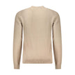 Beige Cotton Men SweaterElevate your wardrobe with the quintessence of sophistication in this Hugo Boss long-sleeved sweater. Tailored from 100% cotton for maximum comfort, its impeccable crew neck design is accentuated by contrasting details that exude r