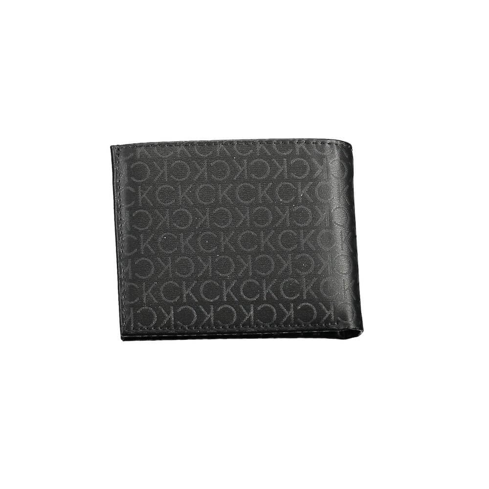 Black Polyester Men WalletElevate your accessory game with the Calvin Klein wallet that seamlessly blends form and function. A secure companion for every urban adventure, this wallet boasts dual compartments with ample space for cards, protected by state-