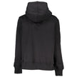 Black Cotton Women SweaterExperience the epitome of urban chic with Calvin Klein’s sleek sweatshirt, perfect for fashion-forward individuals who value eco-conscious luxury. Crafted with attention to detail, this black hoodie features a blend of plush flee