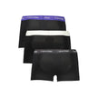Sleek Tri-Pack Elastic Waist BoxersExperience the ultimate comfort and style with our sleek three-pack boxers, featuring a snug elastic waistband and adorned with a subtle logo. Ideal for the modern man who values both form and function in his everyday es