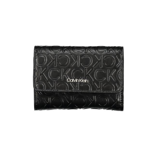 Sleek Black Double-Compartment WalletOrganize your essentials with elegance using this sophisticated black wallet, featuring two main compartments for ample storage space. The chic contrasting details and secure zip and automatic closure system ensure you