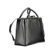 Black Recycled Polyester Women HandbagStep into the world of eco-chic sophistication with Calvin Klein’s stunning handbag, a testament to contemporary style fused with environmentally mindful design. Crafted with 100% recycled polyester, this sleek black